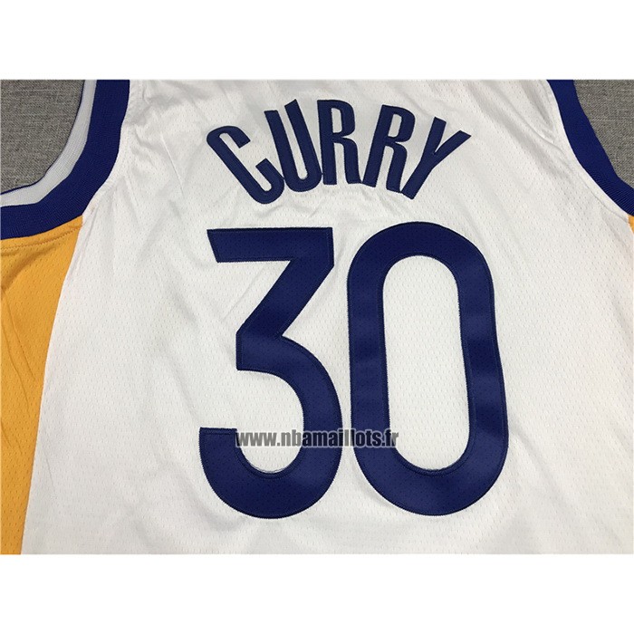 Maillot Golden State Warriors Stephen Curry NO 30 Association 2021-22 Blanc